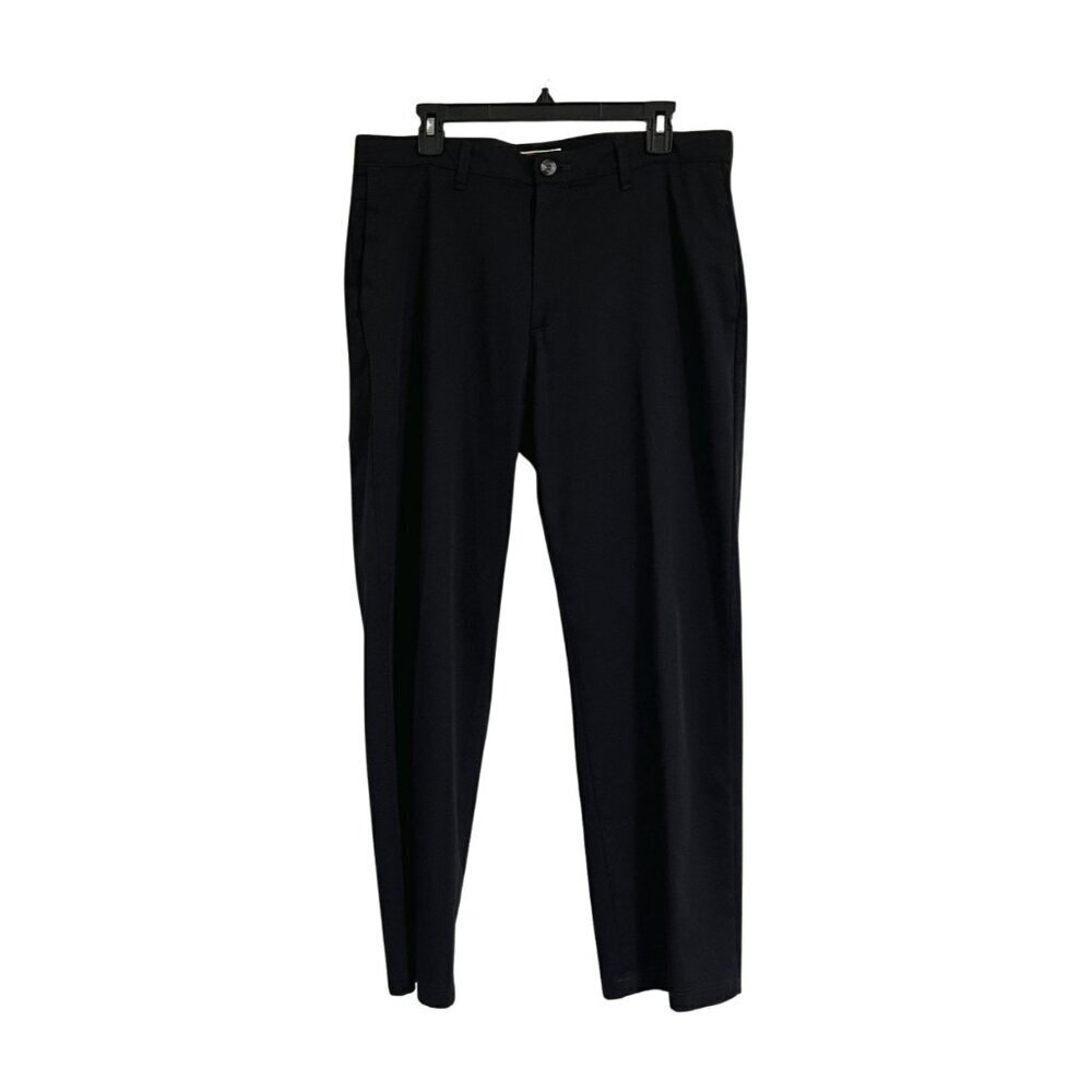 Lee Men's Chino Pants Custom Fit Collection Flat Front Black Size 34 x 30
